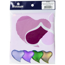 Кулька фольгована PELICAN серце зігнуте 18“ (45см) червоний (5шт) 833507 KNZ