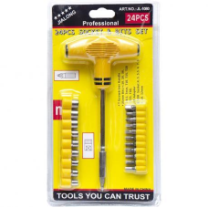 Викрутка Т-образная з насадками JL-1080 KNZ