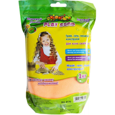 Пісок кінетичний 1 кг для моделювання в пакеті Помаранчевий 8170o KNZ