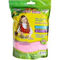 Пісок кінетичний 1 кг для моделювання в пакеті Рожевий 8170p KNZ