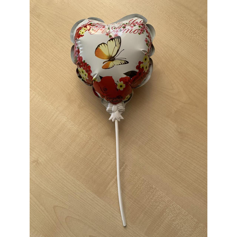 Кулька фольгована самонадуваюча Серце з тримачем 18 х 17 см, 12шт/уп K-250 KNZ Кулька фольгована самонадуваюча Серце з тримачем 18 х 17 см, 12шт/уп K-250 KNZ