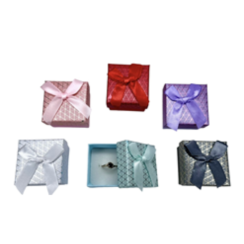 Подарункова коробка ювелірна 5 х 5см 24шт/уп мікс JB-008 KNZ