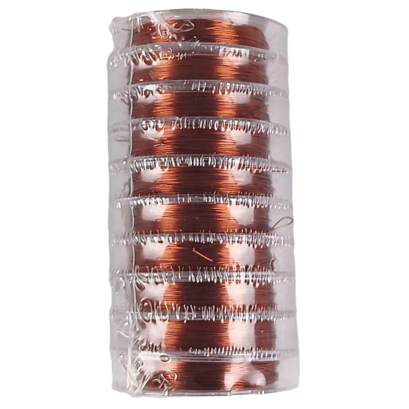 Дріт мідний (латунь) 0,3мм, 10м, 10 штук у термосилі 1954 KNZ Дріт мідний (латунь) 0,3мм, 10м, 10 штук у термосилі 1954 KNZ