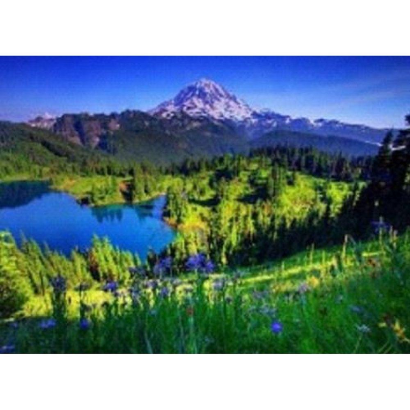 Алмазна мозаїка 30 х 40см “Гірське озеро“ рулон в PVC (без підрамника) 60898_O GLD KNZ Алмазна мозаїка 30 х 40см “Гірське озеро“ рулон в PVC (без підрамника) 60898_O GLD KNZ