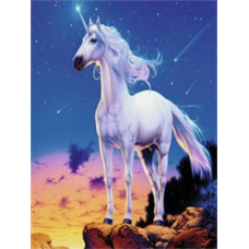 Алмазна мозаїка 30 х 40см “Єдиноріг“ рулон в PVC (без підрамника) 60137_O GLD KNZ