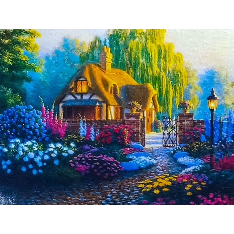 Алмазна мозаїка 30 х 40см “Будинок у лісі“ рулон в PVC (без підрамника) 60858_O GLD KNZ