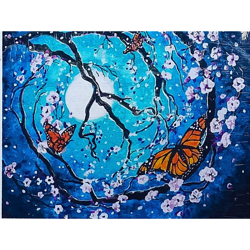 Алмазна мозаїка 30 х 40см “Місячне світло“ рулон в PVC (без підрамника) 60141_O GLD KNZ