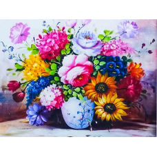 Алмазна мозаїка 30 х 40см “Букет“ рулон у PVC (без підрамника) 60736_O GLD KNZ