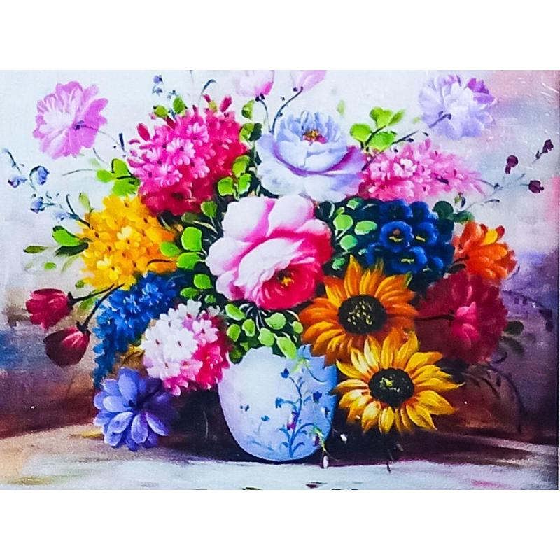 Алмазна мозаїка 30 х 40см “Букет“ рулон у PVC (без підрамника) 60736_O GLD KNZ