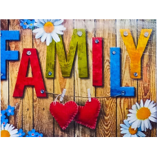 Алмазна мозаїка 30 х 40см “Family“ рулон у PVC (без підрамника) 61452_O GLD KNZ