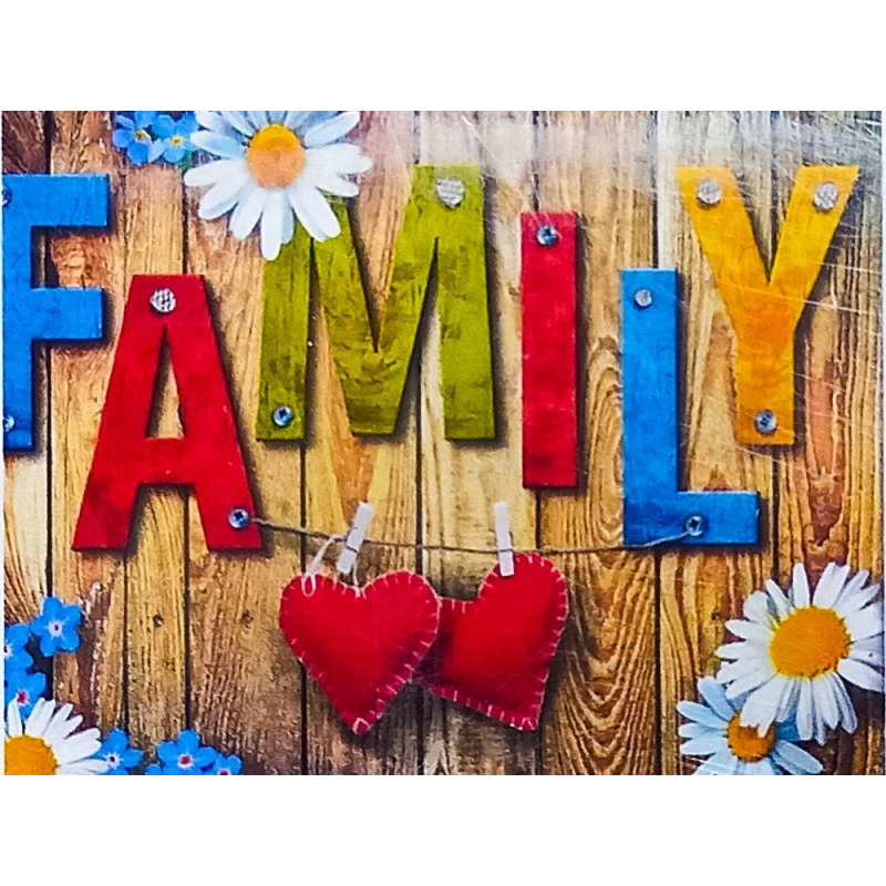 Алмазна мозаїка 30 х 40см “Family“ рулон у PVC (без підрамника) 61452_O GLD KNZ