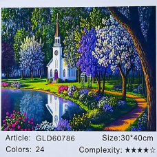 Алмазна мозаїка 30 х 40см “Парк“ рулон у PVC (без підрамника) 60786_O GLD KNZ