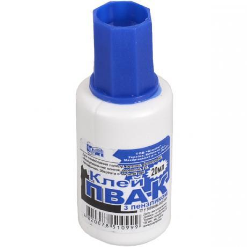 Клей ПВА 20 мл з пензликом “КіП“ KNZ