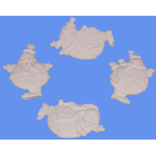 Гіпсова фігурка для розфарбовування “Сніговик на ялинку“ (з підвіскою) С-4 KNZ