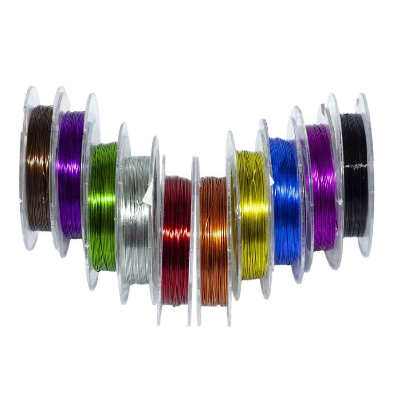 Дріт кольоровий металізований (латунь) 0,3мм, 10 м, 10 шт/уп 1955 KNZ