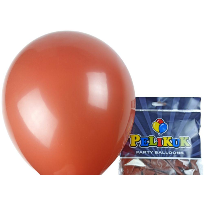 Кульки круглі Pelikuk 13“ (33 см) пастель шоколад 50шт/уп 1350C-106 KNZ