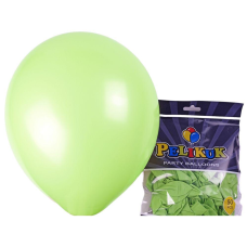 Кульки круглі Pelikuk 13“ (33 см) пастель салатний 50шт/уп 1350C-109 KNZ