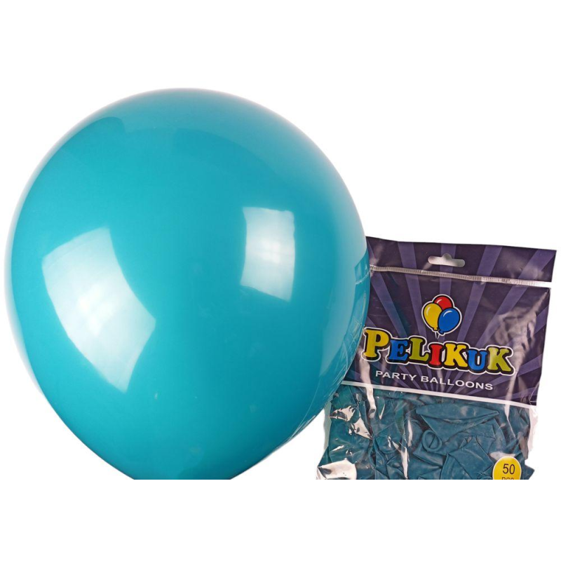 Кульки круглі Pelikuk 13“ (33 см) пастель темно-бірюзовий 50шт/уп 1350C-118 KNZ