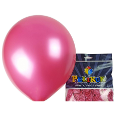 Кульки круглі Pelikuk 13“ (33 см) перламутр яскраво-рожевий 50шт/уп 1350C-206 KNZ