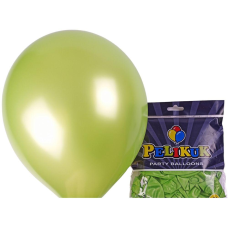Кульки круглі Pelikuk 13“ (33 см) перламутр салатний 50шт/уп 1350C-212 KNZ