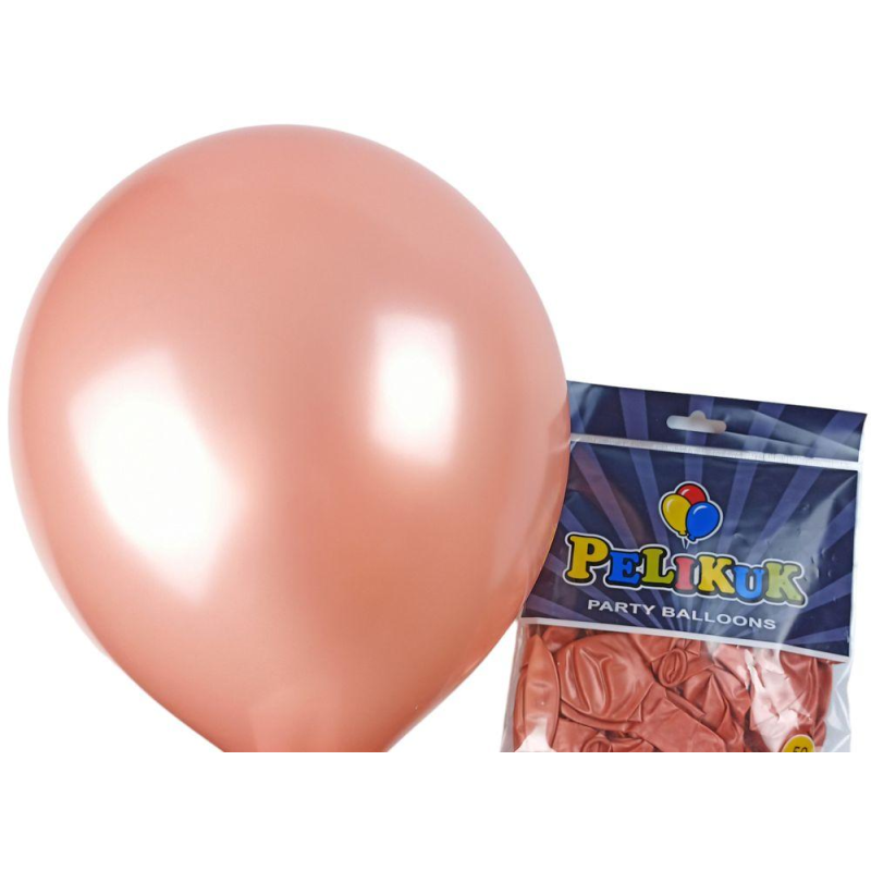 Кульки круглі Pelikuk 13“ (33 см) перламутр оранжево-коричневий 50шт/уп 1350C-214 KNZ