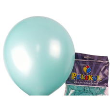Кульки круглі Pelikuk 13“ (33 см) перламутр бірюзовий 50шт/уп 1350C-221 KNZ