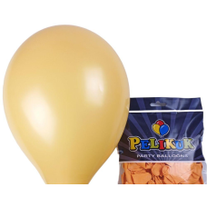 Кульки круглі Pelikuk 13“ (33 см) янтарний пастель 50шт/уп 1350C-138 KNZ