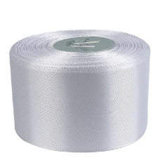 Атласна стрічка 5см x 33м Біла Unison LA5033-01 KNZ