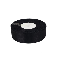 Атласна стрічка 2,5см x 33м Чорна Unison LA2533-39 KNZ