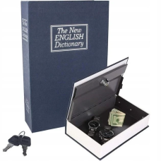 Сейф книга 240*155*55мм для зберігання грошей та цінностей Синя KNZ