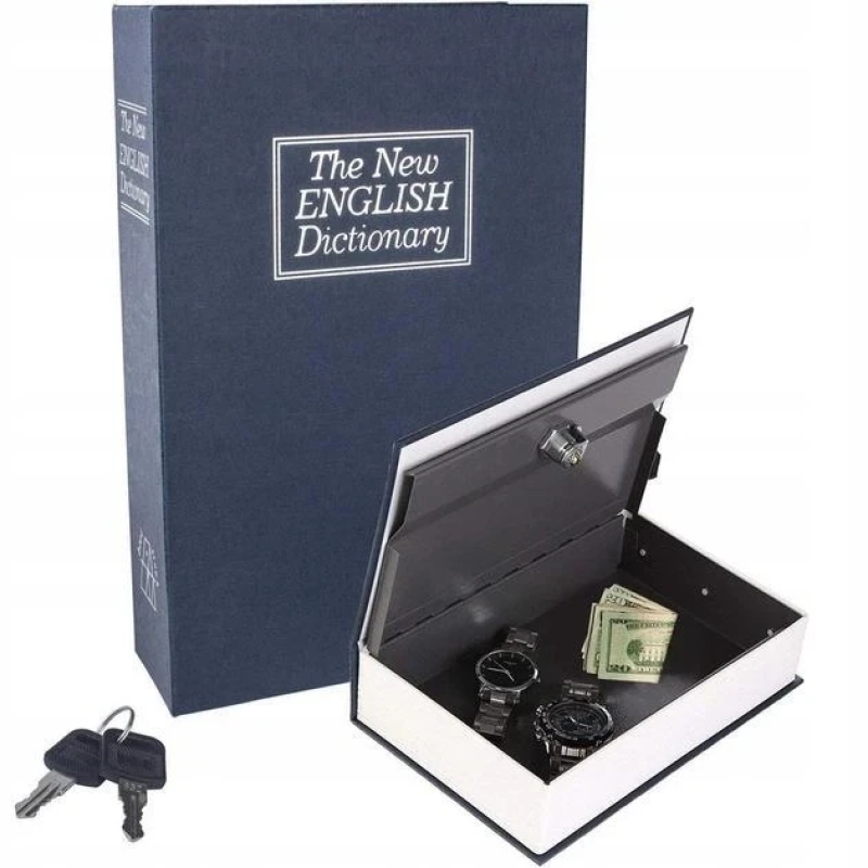 Сейф книга 240*155*55мм для зберігання грошей та цінностей Синя KNZ Сейф книга 240*155*55мм для зберігання грошей та цінностей Синя KNZ