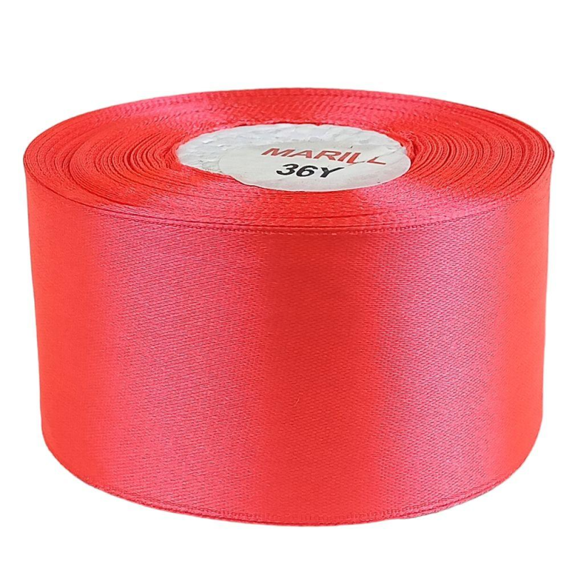 Атласна стрічка 5см x 33м Червоний Unison LA5033-23 KNZ