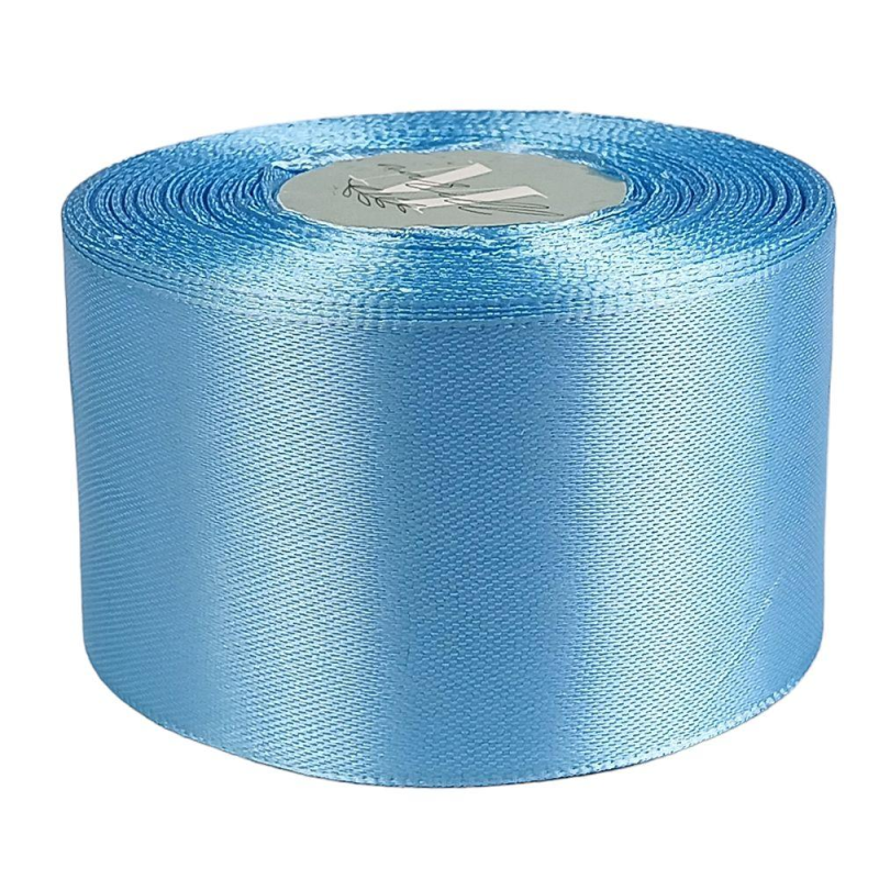 Атласна стрічка 4см x 33м Блакитний Unison LA4033-62 KNZ