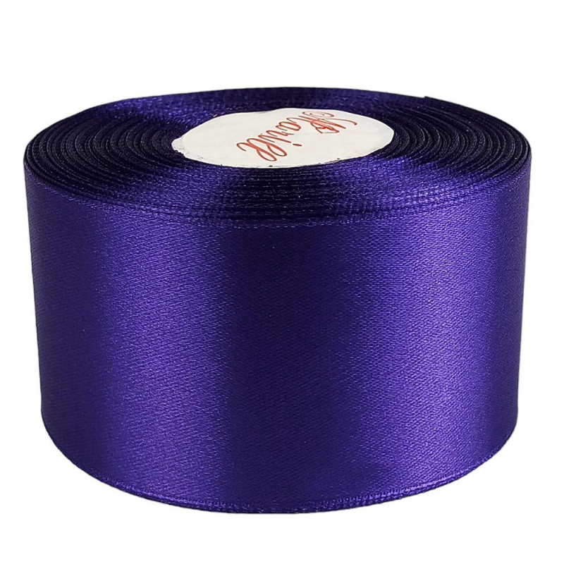 Атласна стрічка 4см x 33м Фіолетова Unison LA4033-182 KNZ