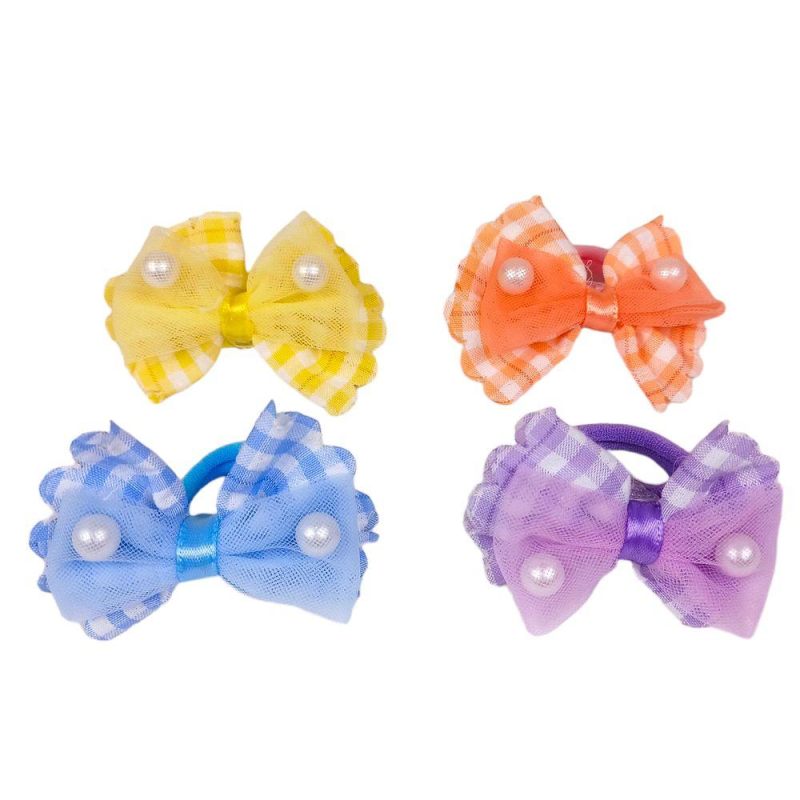 Гумка для волосся “Бантики“ 10шт на блістері HB-008 KNZ Гумка для волосся “Бантики“ 10шт на блістері HB-008 KNZ