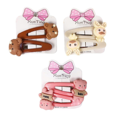 Шпилька тик-так для волосся “Ведмедики та качечки“ 20шт на блістері HC-009 KNZ