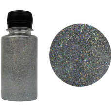Гліттер (присипка) 100мл, голограма срібло ZA 100-6078 KNZ