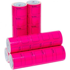 Цінник великий 3,5х5,0 см “Ціна“ з рамкою малиновий 5 бобин*100шт KNZ