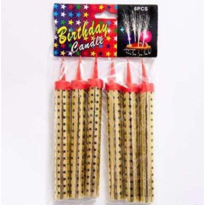 Свічки-феєрверк для тортів бенгальські 10см 6 штук | Холодний фонтан KNZ