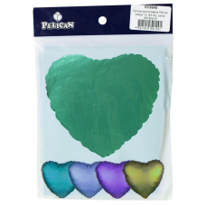Кулька фольгована PELICAN серце 18“ (45см) сатин зелений (5ш 833640 KNZ