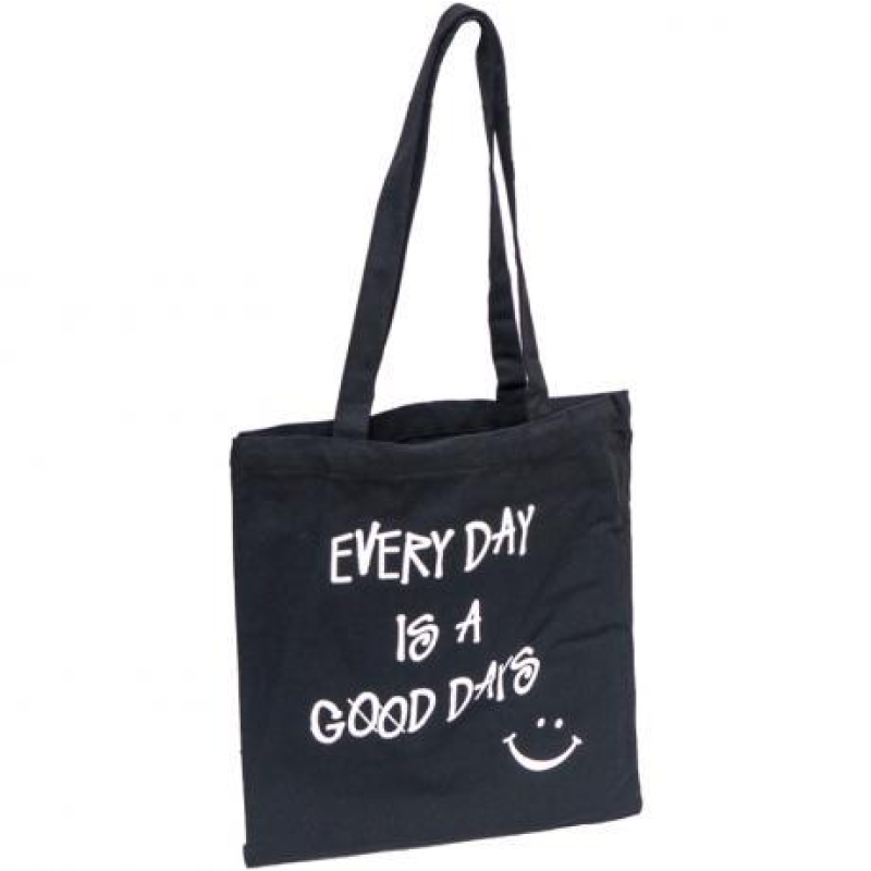Еко - сумка з ручками 35*37см чорна “Every day is a good days“ 3537-1 KNZ