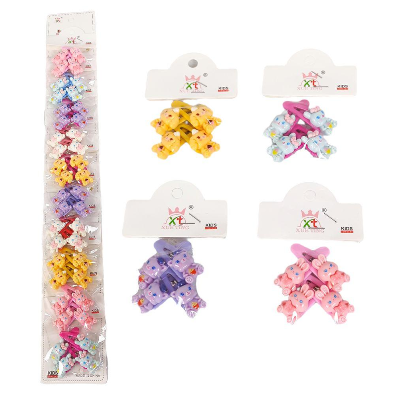 Шпилька тик-так для волосся “Звірятка“ 40шт на блістері HC-019 KNZ Шпилька тик-так для волосся “Звірятка“ 40шт на блістері HC-019 KNZ