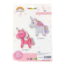 Фольгована куля «Єдиноріг з ніжками» перловий 60 х 68см K-556 KNZ