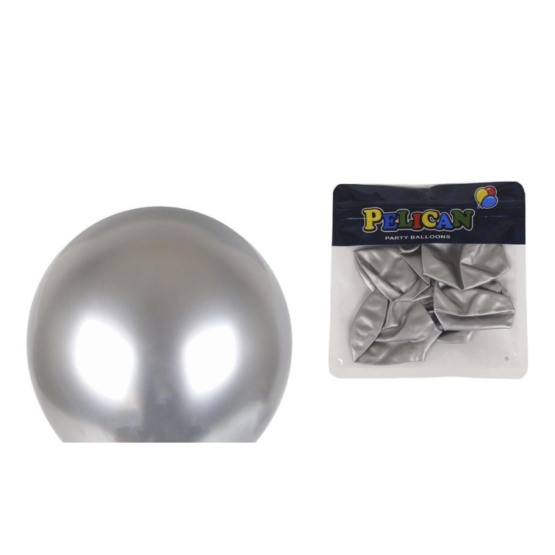 Кулі повітряні 13“ (33 см) хром срібло 5шт/уп 1305C-603 KNZ