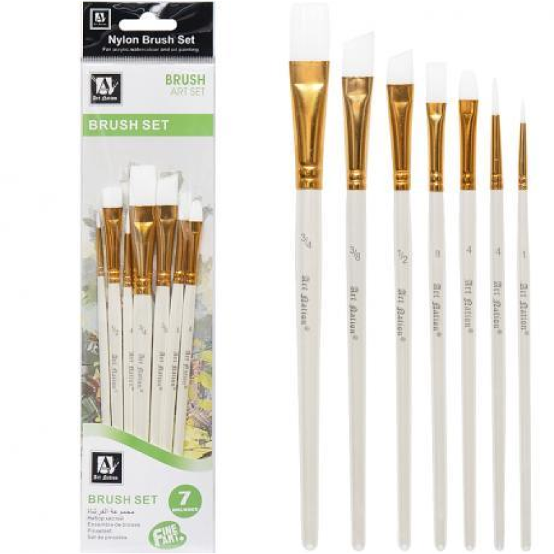 Набір пензликів художніх 7шт BR5807 KNZ