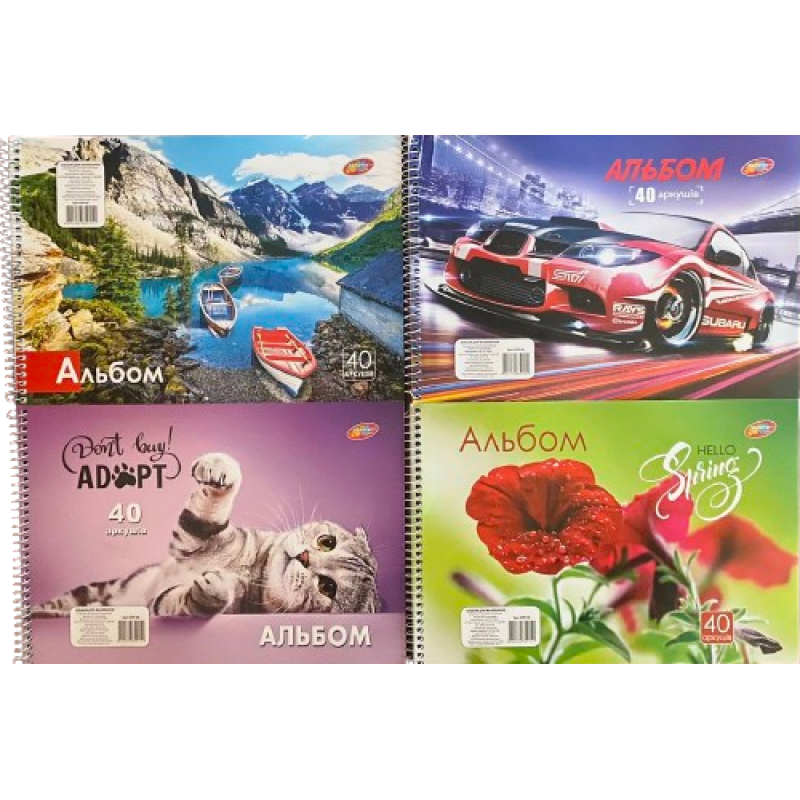 Альбом на спіралі “Колорит-Тон“ 40 аркушів/100 гр АПР-40 KNZ