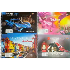 Альбом на спіралі “Колорит-Тон“ 50 аркушів/100 гр АПР-50 KNZ