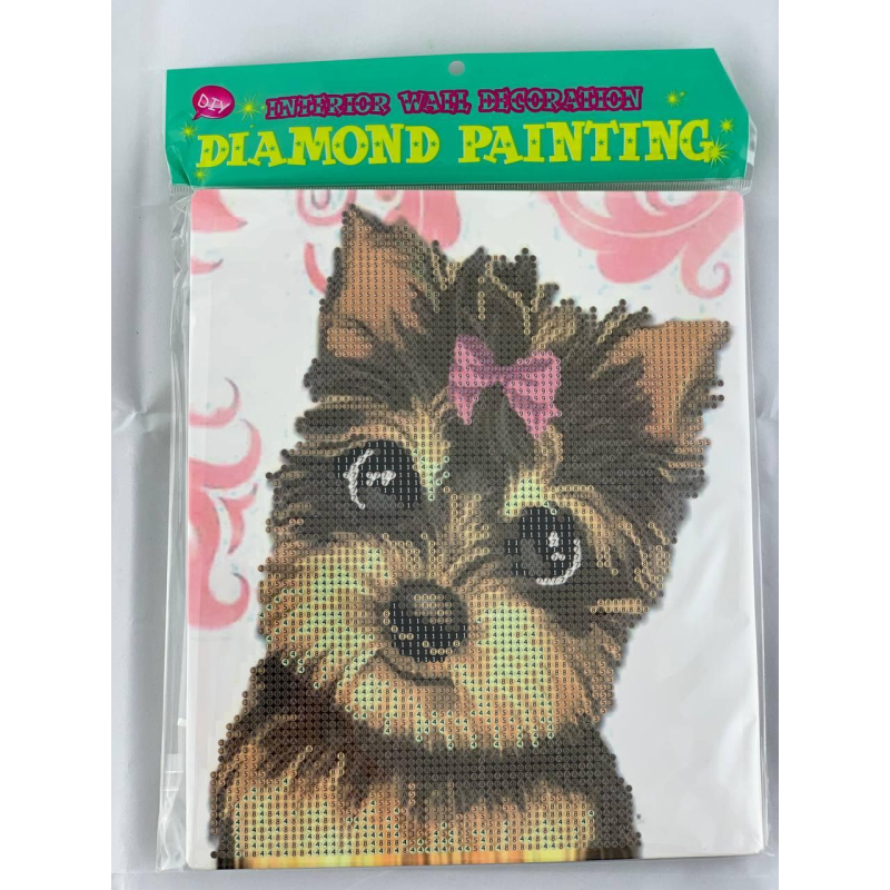 Алмазна мозаїка “Собачка з бантиком“ 21 х 25см в ГРВ упаковці D21267 KNZ