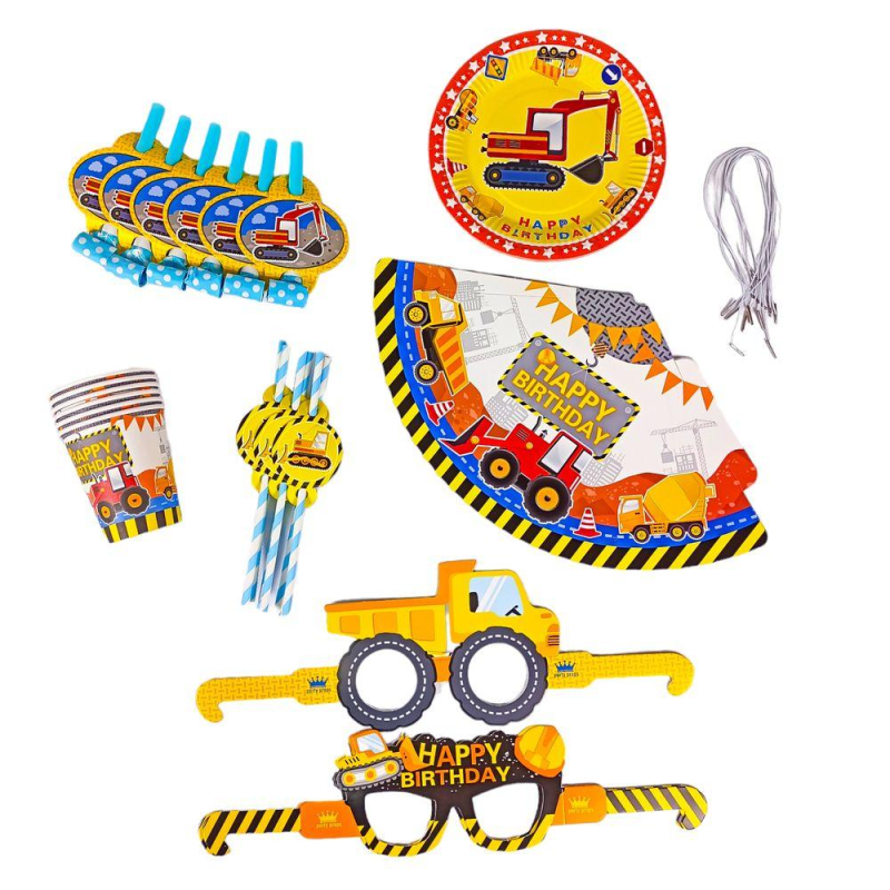 Набір до дня народження “Будівельні машини“ на 6 персон, 36 предметів 10323 KNZ