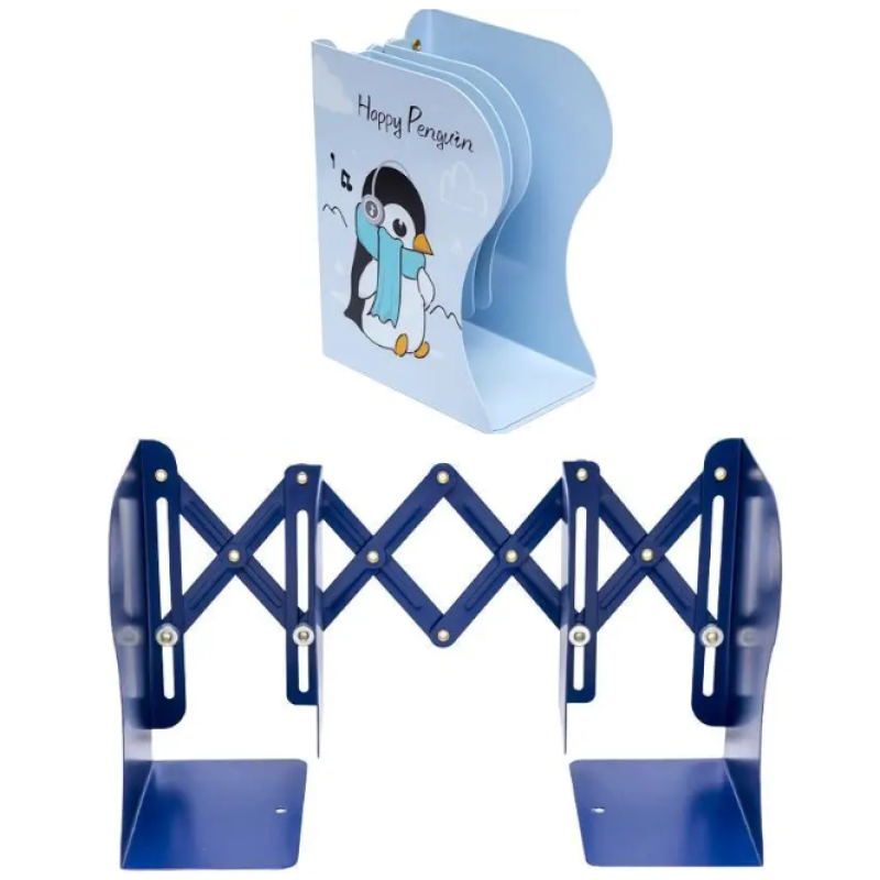 Полиця-тримач для книг металева розсувна LTYS-5218 Блакитна KNZ